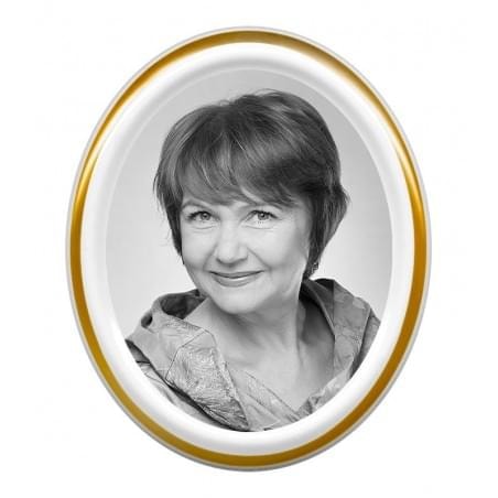 Bohemia owal zdjęcie czarno-białe i złoty pasek