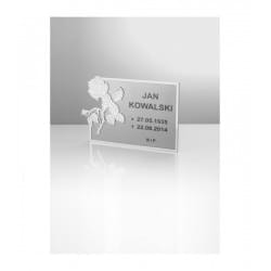 Tabliczka nagrobna ze stali...