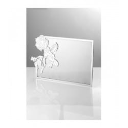 Tabliczka nagrobna ze stali nierdzewnej ozdobna prostokątna 27x20 cm T1