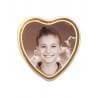 Zdjęcie nagrobkowe serce proste w sepii ze złotym paskiem
